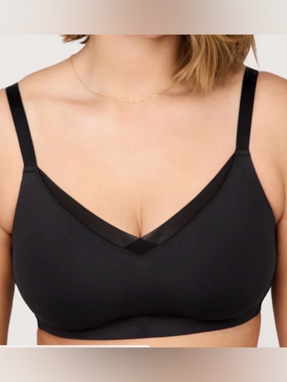 THIRDLOVE Spacer Bra Unlined Wire-Free Size 38F Convertible Straps Black. Back